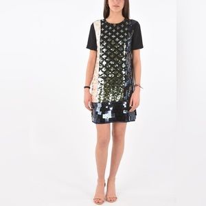 Tory Burch sequin mini dress navy size 4 NWT